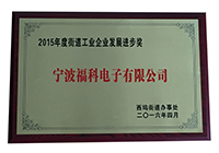 2015年度街道工业企业发展进步奖